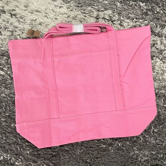 NWT PINK Victoria’s Secret Canvas Tote Bag - Picture 3 of 5
